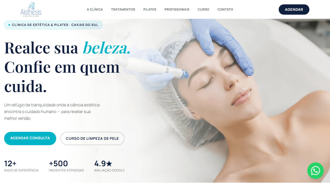 Preview do projeto Aisthésis Estética