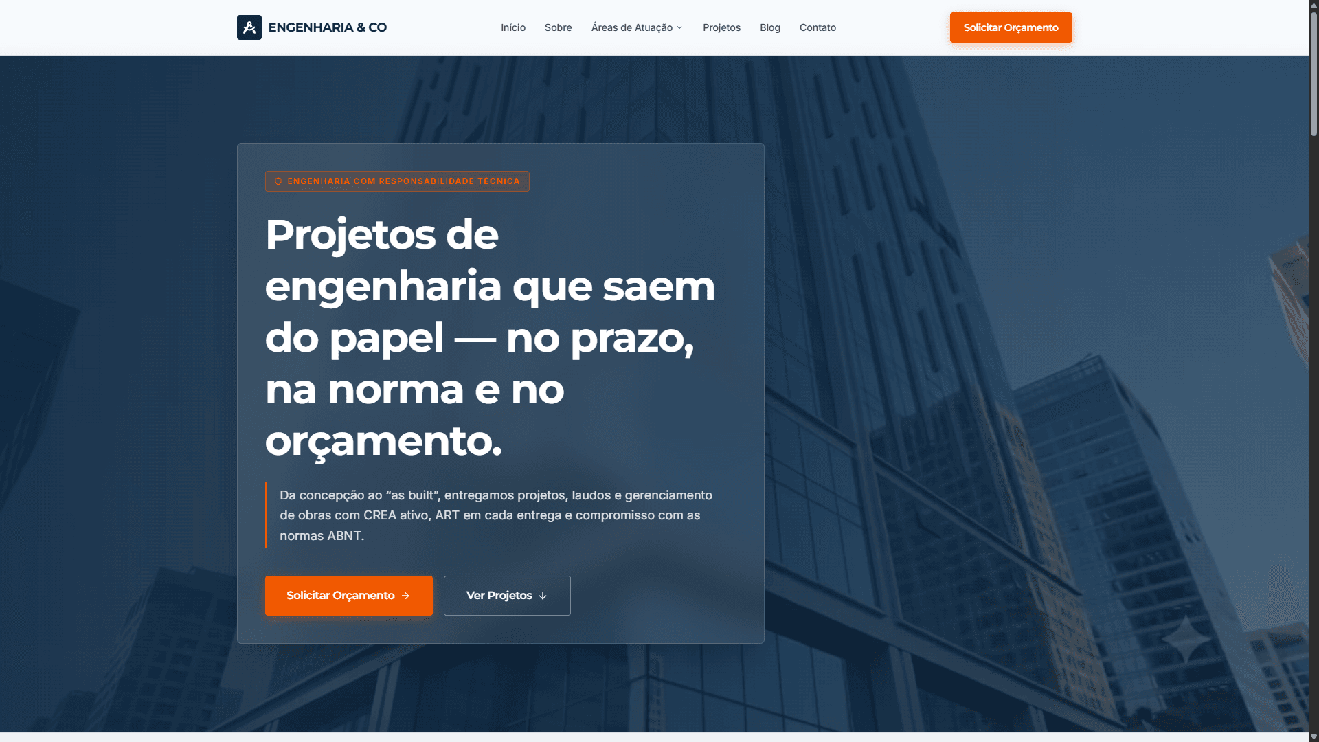 Preview do projeto Engenharia & Co